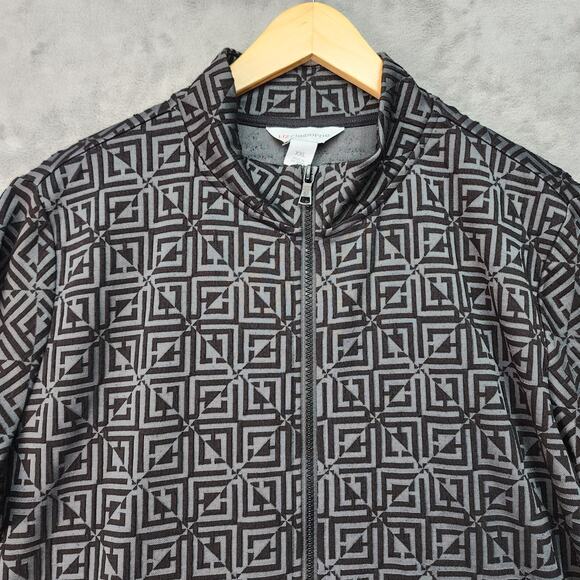 Liz Claiborne Jacket Women’s XXL Zip Front Black Stretch Casual Layering Pockets - Picture 4 of 13